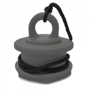 Клапан сливной на транец, 18-27 мм №1.1 пробка, серый