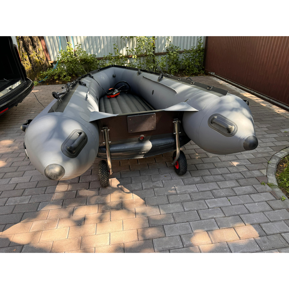 Транцевые колеса №1.4, для лодки НДНД, нержавеющие, быстросъемные